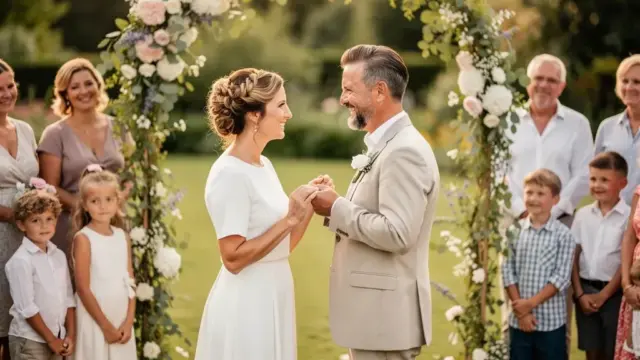 Braut und Bräutigam bei der Planung ihrer zweiten Hochzeit mit besonderen Tipps