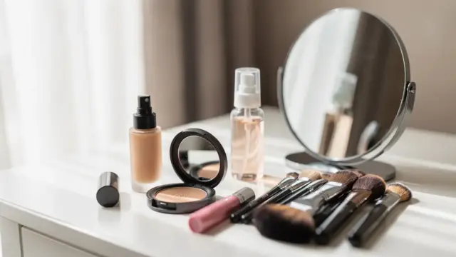 Braut-Make-up-Set mit Foundation, Puder und Setting Spray für langanhaltendes Hochzeits-Make-up