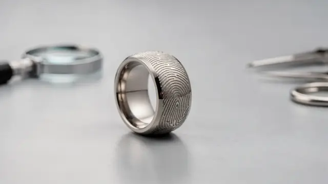 Fingerabdruck-Gravurring mit Schmuckwerkzeug zum Thema Ring, Kosten und Haltbarkeit