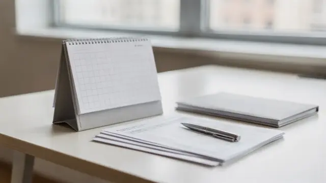 Kalender und Unterlagen zur Terminplanung für die Trauung im Standesamt
