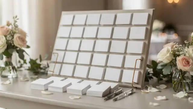 Sitzplan für die Hochzeit mit Platzkarten und Tischdeko als Thema Sitzplan-Konflikte