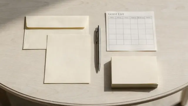 Hochzeit Absage formulieren: Einladungskarte, Umschlag und Kalender für höfliche Texte an Gäste und Begleitpersonen